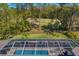 Expansive backyard with a pool, lush greenery, and privacy, offering an ideal outdoor retreat at 3109 Tarpon Woods Blvd, Palm Harbor, FL 34685