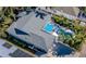 Aerial view showcasing the home's layout, backyard pool, and private outdoor living space at 330 47Th N Ave, St Petersburg, FL 33703