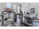 Well-equipped gym with modern cardio machines and ample natural light at 4750 Dolphin Cay S Ln # 209, St Petersburg, FL 33711
