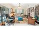 Cozy living room features comfortable seating, and access to outdoor space at 515 Orange St, Palm Harbor, FL 34683