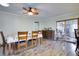 The dining room offers sliding door access to the lanai at 6513 14Th W Ave, Bradenton, FL 34209