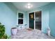 Welcoming front porch featuring decorative accents and a secure front door entrance at 6513 14Th W Ave, Bradenton, FL 34209