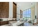 Modern kitchen featuring an island and open floorplan with great views of the lush landscaping at 88 Avonwood, Tampa, FL 33625