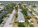 Aerial view of a well-maintained building complex with ample parking and surrounded by trees at 2348 Shelley St # 2, Clearwater, FL 33765