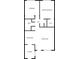 Floorplan illustrating the layout of the home, featuring a kitchen, dining area, living room, and bedrooms at 2348 Shelley St # 2, Clearwater, FL 33765