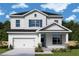Charming two-story home with white siding, black roof, blue shutters, and stone accents at 5011 21St N Ave, St Petersburg, FL 33710