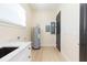 Well-organized laundry room featuring new appliances, a bright window, and a clean design at 526 39Th S Ave, St Petersburg, FL 33705