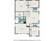 Second floor floorplan with primary bedroom, Gathering room, walk-in closet, and three bedrooms at 7606 S Sparkman St, Tampa, FL 33616