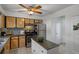 This kitchen offers a stainless steel refrigerator, gas stove, and plenty of storage space at 10008 Daffodil N St # 186, Pinellas Park, FL 33782