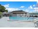 The community swimming pool is fenced in with shaded seating and is perfect for year round use at 10008 Daffodil N St # 186, Pinellas Park, FL 33782