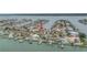 Overhead shot highlighting its prime location near waterways and other waterfront homes at 11755 7Th E St, Treasure Island, FL 33706