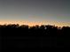 Dramatic sunset view with silhouetted trees against a vibrant, colorful sky, seen from behind a fence at 12639 Lemon Pepper Dr, Riverview, FL 33578
