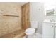Bathroom featuring accessible shower with tile surround and vanity with sink at 16012 Ballica Dr, Tampa, FL 33618