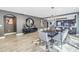 Dining area featuring modern furniture, open concept design, and view to a modern kitchen at 19816 Gulf Boulevard # 201, Indian Shores, FL 33785