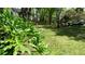 Exterior view of the home and surrounding area featuring lush green trees and greenery with a sidewalk at 2101 Fox Chase Blvd # 102, Palm Harbor, FL 34683