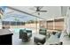 Relaxing screened-in patio with comfortable seating and ceiling fan overlooking the refreshing pool at 5248 Coral N Way, St Petersburg, FL 33714