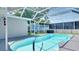 Inviting pool with screened-in enclosure featuring a sleek design and providing ample space for relaxation and recreation at 5248 Coral N Way, St Petersburg, FL 33714