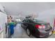 The garage is attached and has space for one car and extra storage space at 615 Garland Cir, Indian Rocks Beach, FL 33785