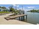 Waterfront home features a private dock with boat lift access to the open water at 6667 28Th S St, St Petersburg, FL 33712