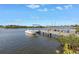 View of a dock, providing scenic waterfront access and boat mooring in a calm, natural setting at 7819 Chasco St, Port Richey, FL 34668