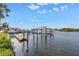 Scenic waterfront with private docks, providing tranquil boat mooring options amidst lush greenery at 7819 Chasco St, Port Richey, FL 34668