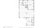 Layout of the second floor featuring two bedrooms, two bathrooms, living room and kitchen area with stairs at 8420 Orient Ne Way, St Petersburg, FL 33702