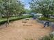 Community playground offers swings, climbing structures, and a soft, wood-chip ground cover for safe and fun outdoor play at 12519 Safari Ln, Riverview, FL 33579