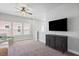 Relaxing bonus room featuring neutral tones, media center, and recessed lighting at 14241 Natures Reserve Dr, Lithia, FL 33547