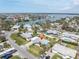 Panoramic aerial view of a waterfront home in a vibrant neighborhood near the bay at 16315 2Nd E St, Redington Beach, FL 33708