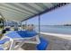 Outdoor picnic area featuring durable furniture and a scenic waterfront view, perfect for community gatherings and relaxation at 1847 Shore Drive South # 308, South Pasadena, FL 33707