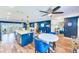 Large open concept kitchen flows into the Gathering room and additional dining area at 1851 Glenville Dr, Clearwater, FL 33765