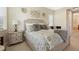 Comfortable main bedroom with decorative pillows and accent lighting at 30174 Southernwood Ct, Wesley Chapel, FL 33543