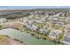 Aerial view of waterfront homes showcasing serene canal access and beautiful neighborhood layout at 3432 Bluefish Dr, Hernando Beach, FL 34607