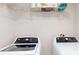 Laundry room featuring modern washer and dryer with wire shelving at 4530 5Th S Ave, St Petersburg, FL 33711