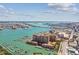 Breathtaking aerial view showcases waterfront condos and boat slips at 525 Mandalay Ave # 33, Clearwater Beach, FL 33767