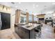 Open concept home with a modern kitchen and living area with backyard access at 5812 Mariners Watch Dr, Tampa, FL 33615