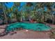 Private backyard pool surrounded by lush tropical foliage, perfect for relaxation at 810 Lantana Ave, Clearwater Beach, FL 33767
