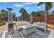 Beautiful backyard with a swimming pool, patio furniture, and cozy outdoor seating areas for entertaining at 145 19Th Se Ave, St Petersburg, FL 33705