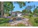 Large backyard features a fire pit and lots of room for outdoor fun at 1726 25Th S Ave, St Petersburg, FL 33712