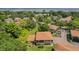 Aerial view of the property showing the landscape with mature trees at 2934 Lichen Ln # A, Clearwater, FL 33760