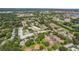 Aerial view of residential community with mature trees and a pool area, offering a serene and inviting atmosphere at 2934 Lichen Ln # A, Clearwater, FL 33760