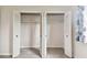 Inside view of a bright, empty closet with doors open and carpeted floor at 2934 Lichen Ln # A, Clearwater, FL 33760