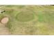 Overhead shot of the golf green with a sand trap at 30475 Satinleaf Run, Brooksville, FL 34602