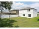 Nice backyard featuring a well-maintained lawn and partial fence, creating a peaceful outdoor space at 35646 Eastbrook Ave, Zephyrhills, FL 33541
