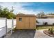 Exterior view of a well-maintained shed with double doors, providing ample storage space at 5253 1St N Ave, St Petersburg, FL 33710