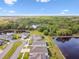 An aerial view overlooking the community's nature preserve and neighboring residences at 6674 Cobble Bliss St, Zephyrhills, FL 33541