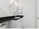 Bathroom with vanity, sleek mirror, and modern fixtures at 706 Caliente Dr, Brandon, FL 33511