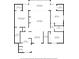 Detailed floor plan showcasing the layout of rooms, including the living room, bedrooms, kitchen, and bathrooms at 10 James Ct, Oldsmar, FL 34677