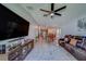 Open floor plan connecting living, dining, and kitchen areas, great for entertaining at 10222 Cool Waterlily Ave, Riverview, FL 33578