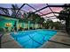Relaxing screened-in pool area featuring comfortable seating and a tranquil blue swimming pool at 11510 Moffat Pl, Temple Terrace, FL 33617